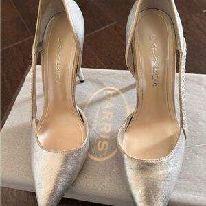Caparros Metallic Silver Heels